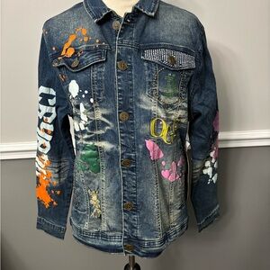 Original Fables Hand Painted Jean Jacket